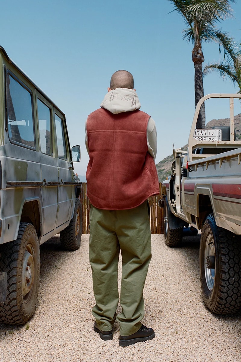 ステューシー 2023年秋コレクション stussy fall winter 2023 collection lookbook puffer knit sweaters denim jacket vest trucker hats dice cargo pants zip up jacket release date info store list buying guide photos price