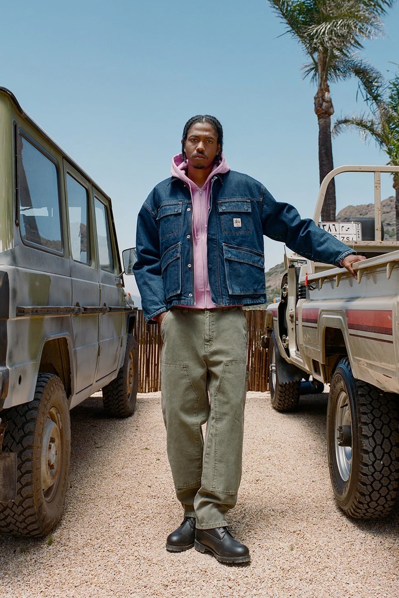 ステューシー 2023年秋コレクション stussy fall winter 2023 collection lookbook puffer knit sweaters denim jacket vest trucker hats dice cargo pants zip up jacket release date info store list buying guide photos price