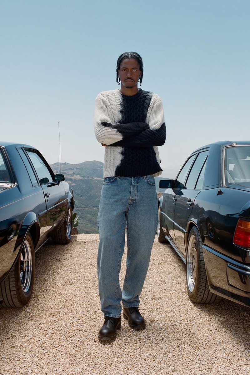 ステューシー 2023年秋コレクション stussy fall winter 2023 collection lookbook puffer knit sweaters denim jacket vest trucker hats dice cargo pants zip up jacket release date info store list buying guide photos price