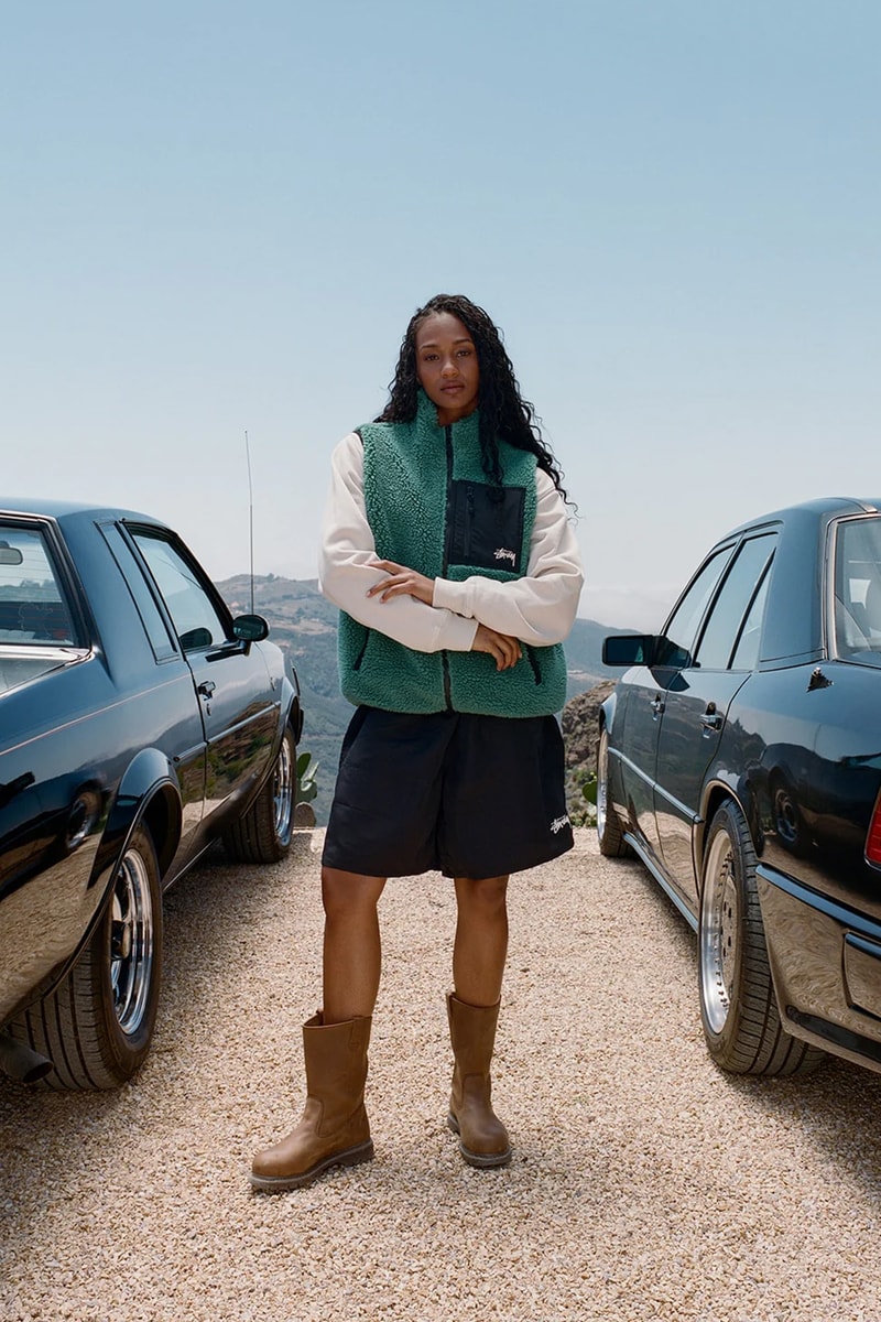 ステューシー 2023年秋コレクション stussy fall winter 2023 collection lookbook puffer knit sweaters denim jacket vest trucker hats dice cargo pants zip up jacket release date info store list buying guide photos price