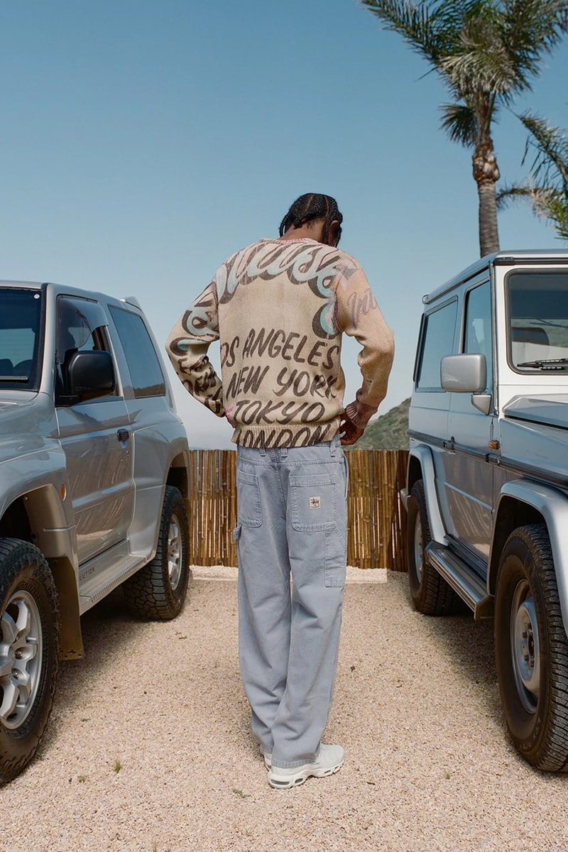 ステューシー 2023年秋コレクション stussy fall winter 2023 collection lookbook puffer knit sweaters denim jacket vest trucker hats dice cargo pants zip up jacket release date info store list buying guide photos price 
