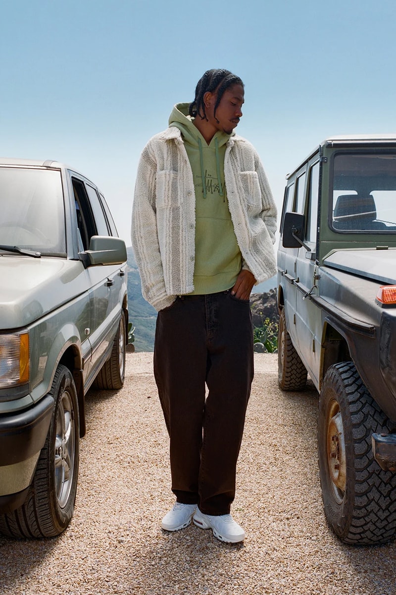 ステューシー 2023年秋コレクション stussy fall winter 2023 collection lookbook puffer knit sweaters denim jacket vest trucker hats dice cargo pants zip up jacket release date info store list buying guide photos price 