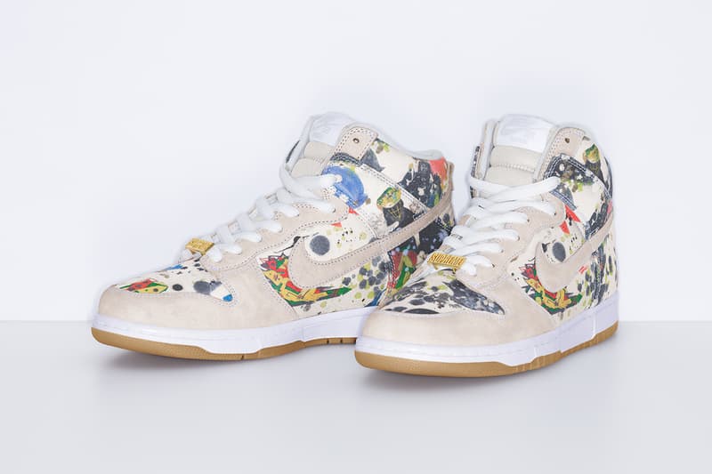 シュプリーム x ナイキ SB ラメルジー ダンクの公式ビジュアルが解禁 Supreme x Nike SB Rammellzee Dunk high low release info RAMM:ΣLL:ZΣΣ