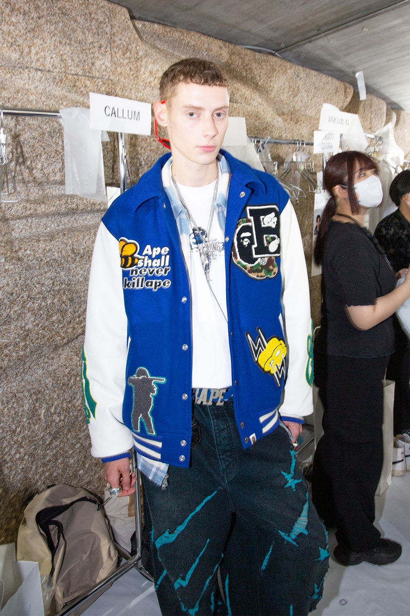 ア・ベイシング・エイプ 国内初ランウェイショーのバックステージに潜入 A BATHING APE®︎ 2024 spring summer collection backstage rakuten fashion week tokyo