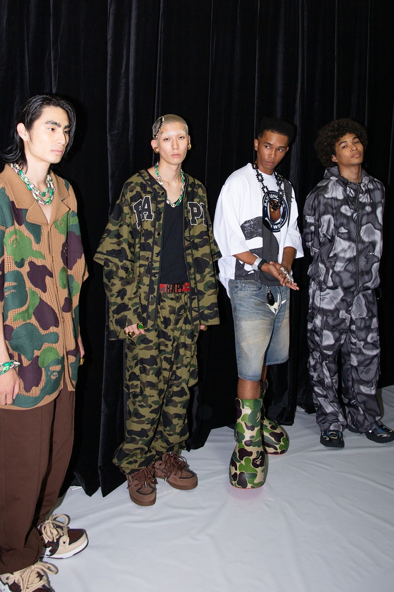 ア・ベイシング・エイプ 国内初ランウェイショーのバックステージに潜入 A BATHING APE®︎ 2024 spring summer collection backstage rakuten fashion week tokyo