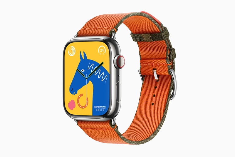 アップルとエルメスがレザー不使用の新作ウォッチバンドを発表 Apple and Hermès Unveil New Watch Bands wonderlust event apple watch french luxury brand toile h twill jump bright orange