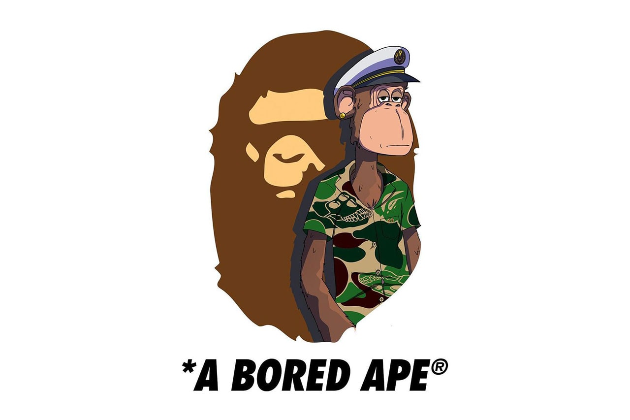 ボアード エイプ ヨット クラブとア・ベイシング・エイプがコラボレーションを予告 bored ape yacht club a bathing ape collaboration announce