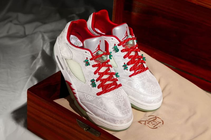 クロットの20周年を祝うエアジョーダン ジェイド 5 20th アニバーサリーエディションが登場 CLOT Air Jordan Jade 5 White Silk Anniversary Edition Info