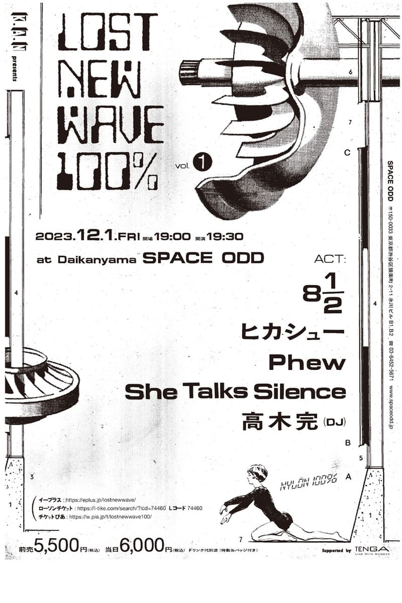 伝説的カフェ&バー NYLON 100% に捧げる高木完主催のイベント Lost New Wave 100％ Vol.1 が開催