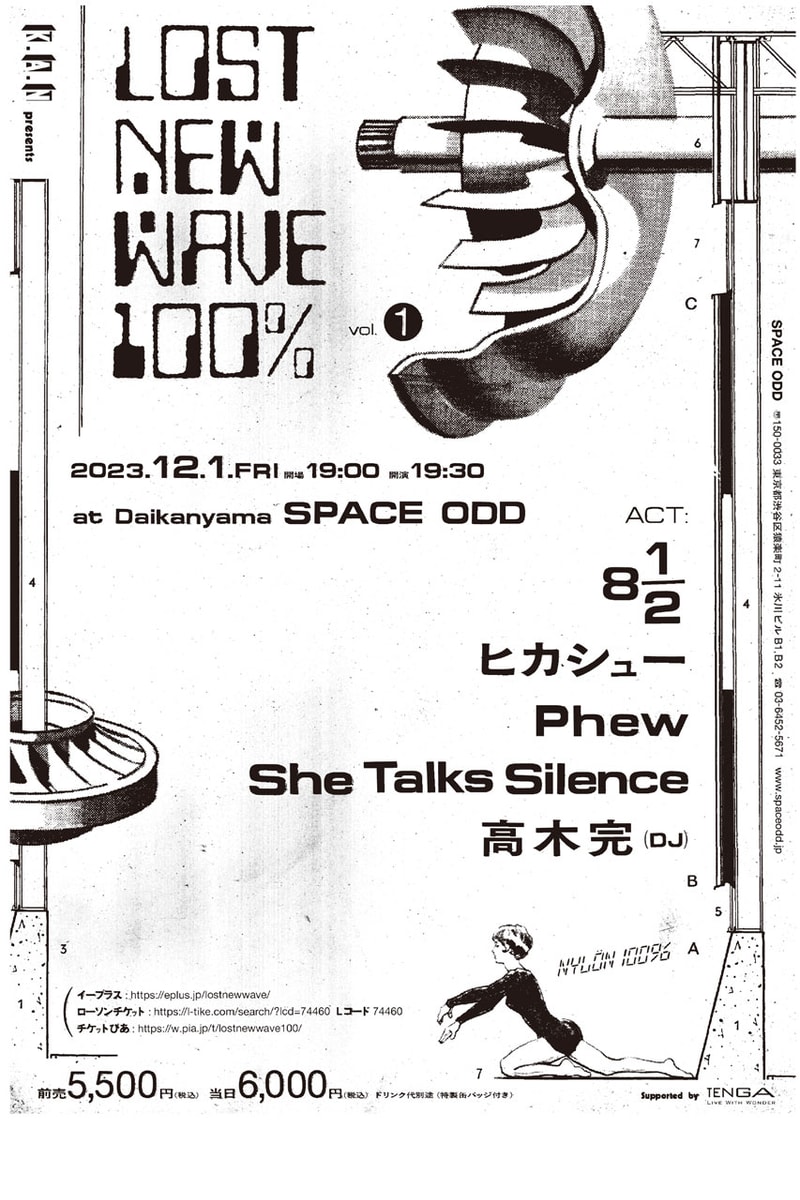 伝説的カフェ&バー NYLON 100% に捧げる高木完主催のイベント Lost New Wave 100％ Vol.1 が開催