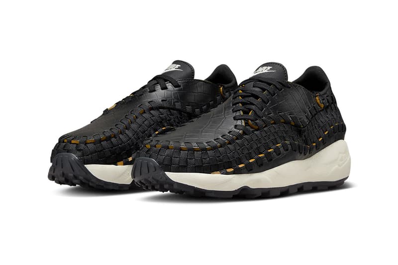 ナイキエアフットスケープウーブンから高級感溢れるブラッククロコ”が登場 nike air footscape woven black croc FQ8129 010 release date info store list buying guide photos price 