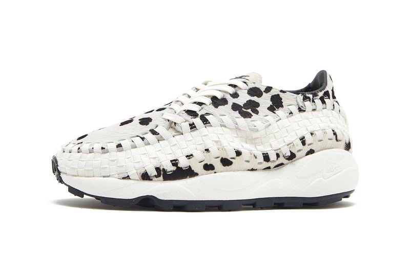 ナイキエアフットケープウーブンからカウパターンを配した新色 “ホワイトカウ”が登場 Nike Air Footscape Woven White Cow FB1959-102 Release Info