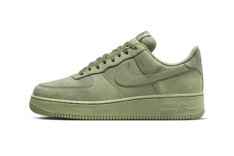 ナイキ エアフォース 1 ロー プレミアムからレトロな雰囲気の新作 オイルグリーンが登場 Official Look at the Nike Air Force One Low Premium "Oil Green"  FB8876-300 Oil Green/Oil Green-Cargo Khaki Release info af1 everyday sneakers suede twill