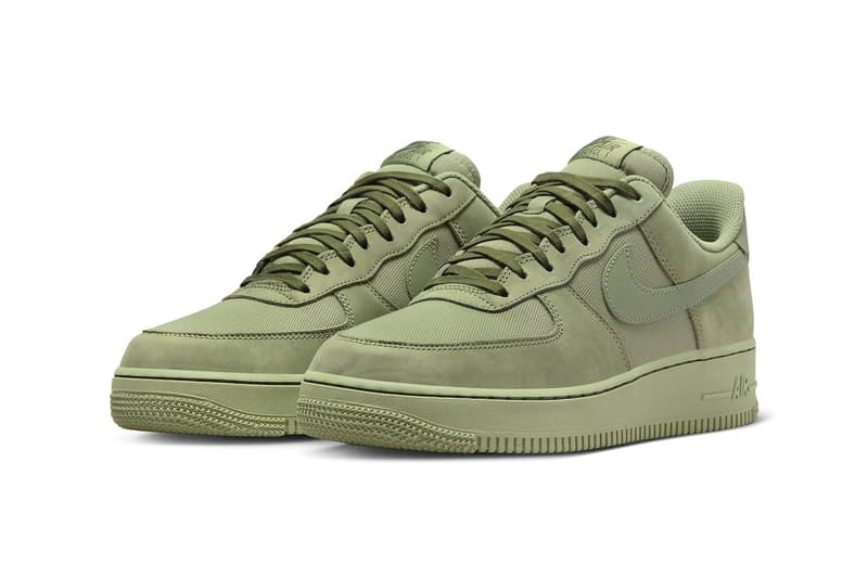 ナイキ エアフォース 1 ロー プレミアムからレトロな雰囲気の新作 オイルグリーンが登場 Official Look at the Nike Air Force One Low Premium "Oil Green"  FB8876-300 Oil Green/Oil Green-Cargo Khaki Release info af1 everyday sneakers suede twill