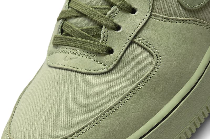 ナイキ エアフォース 1 ロー プレミアムからレトロな雰囲気の新作 オイルグリーンが登場 Official Look at the Nike Air Force One Low Premium "Oil Green"  FB8876-300 Oil Green/Oil Green-Cargo Khaki Release info af1 everyday sneakers suede twill