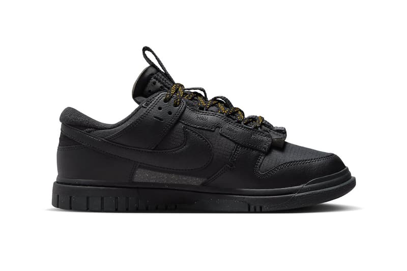 ナイキ ダンクロー リマスタードからラグジュアリーな雰囲気のブラック/ゴールドが登場 Nike Dunk Low Remastered Appears in Black and Gold FB8894-001 Black/Black-Metallic Gold low top skater shoes holiday 2023 swoosh