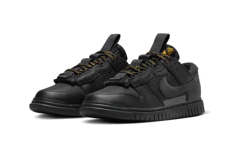 ナイキ ダンクロー リマスタードからラグジュアリーな雰囲気のブラック/ゴールドが登場 Nike Dunk Low Remastered Appears in Black and Gold FB8894-001 Black/Black-Metallic Gold low top skater shoes holiday 2023 swoosh