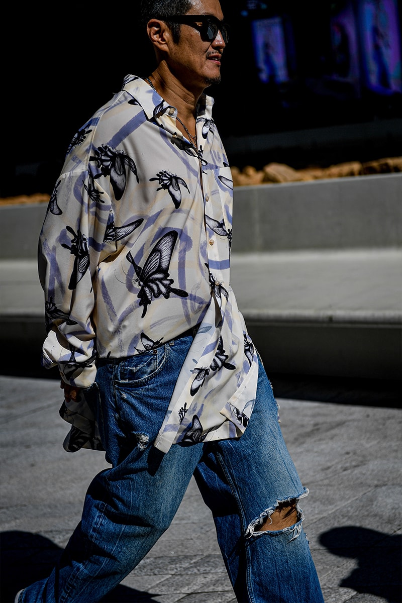 ストリートスタイル：ソウル・ファッションウィーク・メンズ 2024年春夏 Seoul Fashion Week SS24 Street Style Spring summer 2024 menswear street style casual wear t-shirts oversized pants denim wear new jeans