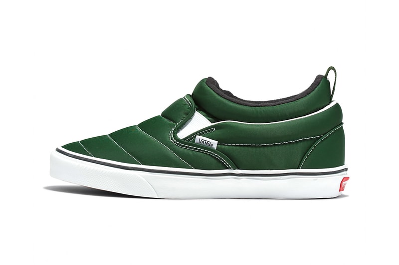 ヴァンズがダウンジャケットを彷彿とさせるパディングを備えた新作スリッポンを発売 Vans Slip-On Mid Green Black Release Date info store list buying guide photos price