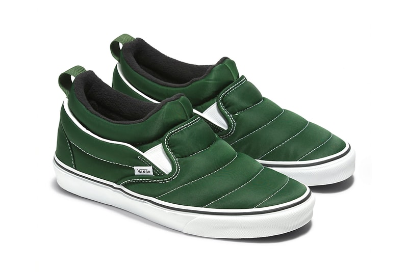 ヴァンズがダウンジャケットを彷彿とさせるパディングを備えた新作スリッポンを発売 Vans Slip-On Mid Green Black Release Date info store list buying guide photos price 