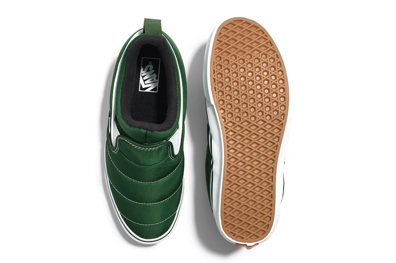 ヴァンズがダウンジャケットを彷彿とさせるパディングを備えた新作スリッポンを発売 Vans Slip-On Mid Green Black Release Date info store list buying guide photos price