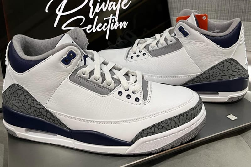 Air Jordan 3 から落ち着いたカラーリングの新作 “Midnight Navy” が登場