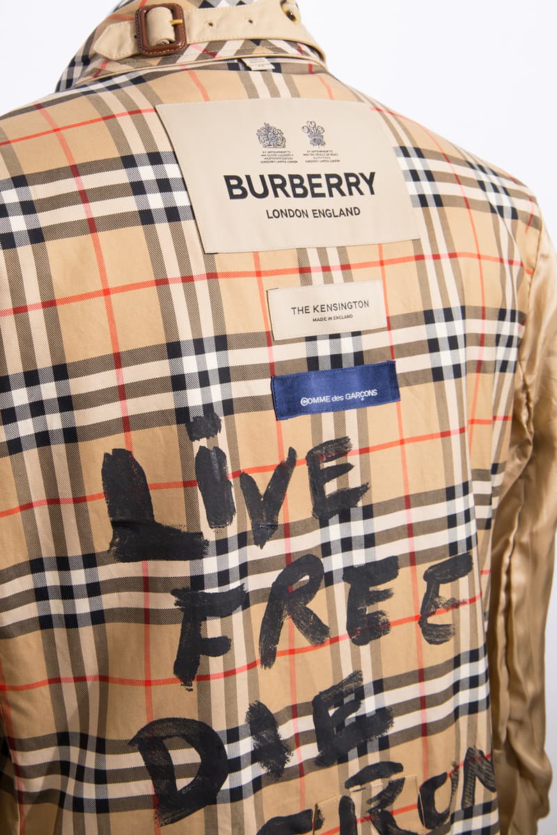 コム デ ギャルソンからバーバリーのカスタマイズトレンチが青山店限定で登場 COMME des GARÇONS BURBERRY customized trench coat aoyama store release info