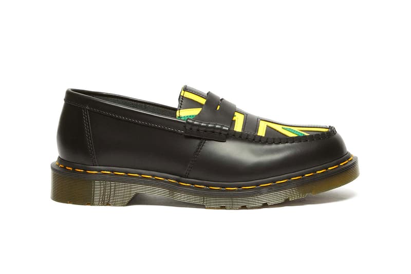 ドクターマーチンxデニム ティアーズから初となるコラボシューズが登場 Dr. Martens x Denim Tears Collaboration Celebrates the Legacy of the Afro-Caribbean Diaspora release info windrush generation paiir of shoes with flag painted tremaine emory supreme