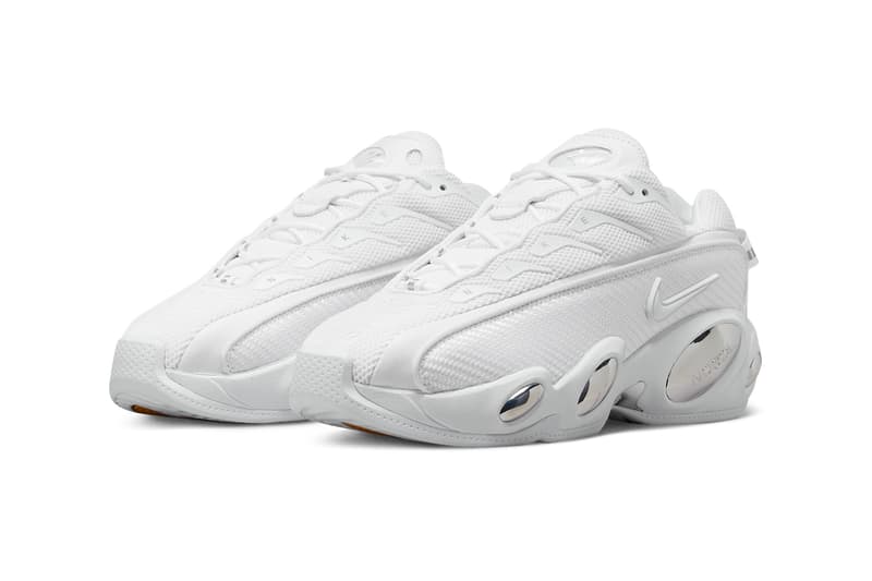 ドレイクの手掛ける ノクタ x ナイキグライドから新色 “トリプル ホワイト” が登場 drake Nike NOCTA Glide White Chrome DM0879-100 Release Info