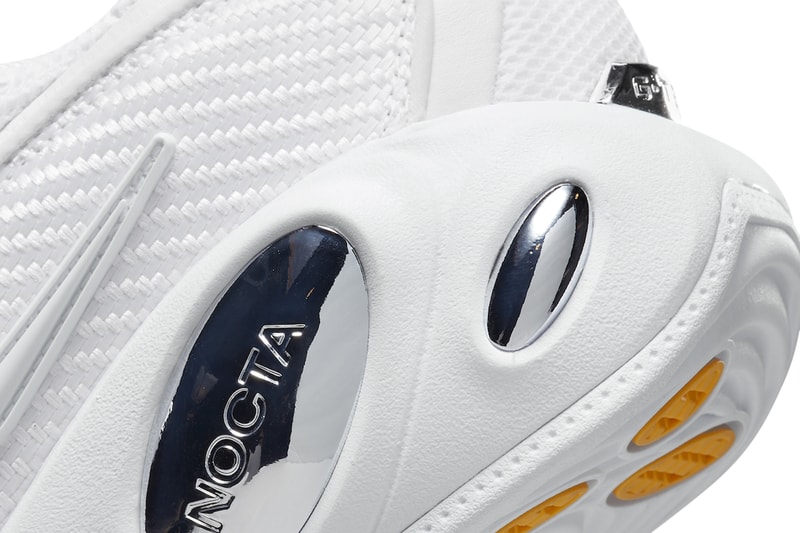ドレイクの手掛ける ノクタ x ナイキグライドから新色 “トリプル ホワイト” が登場 drake Nike NOCTA Glide White Chrome DM0879-100 Release Info