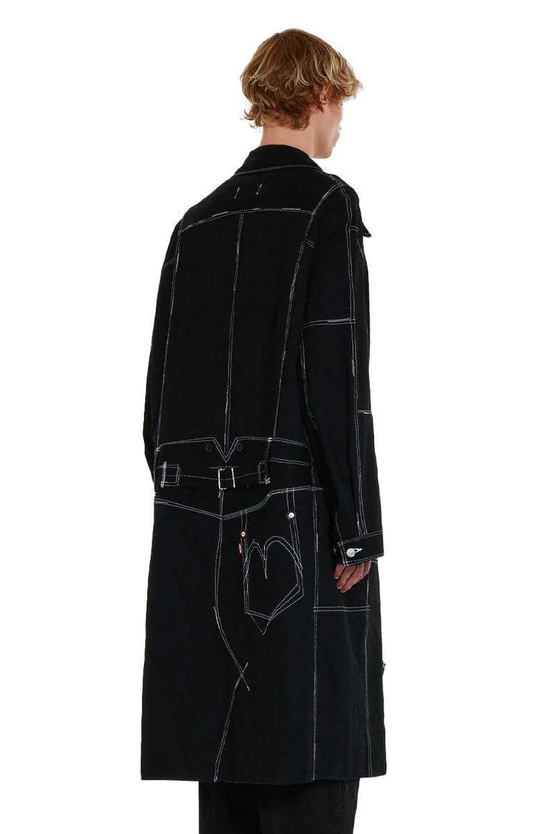 アイ ジュンヤワタナベ マンとリーバイスからロング丈のブラックコートが登場 eYe Junya Watanabe Man x Levis Coat Release Info