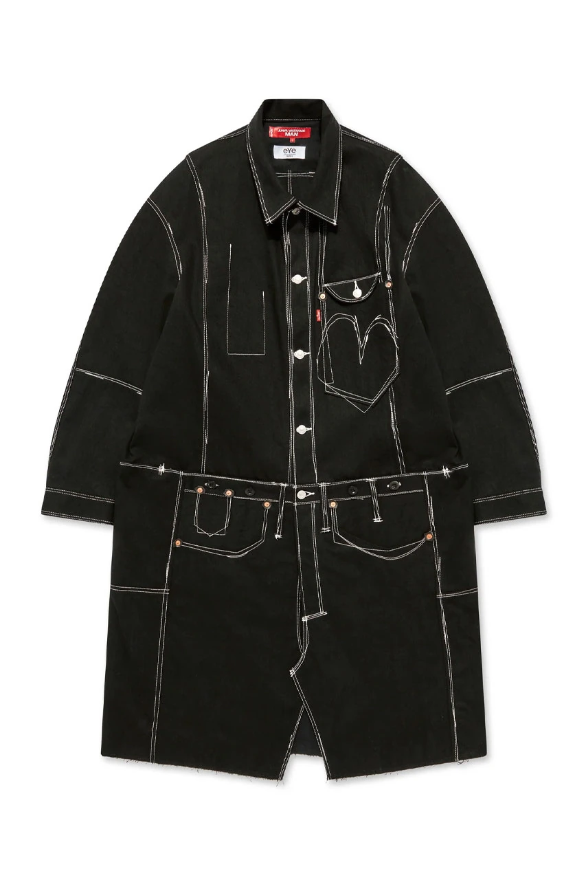 アイ ジュンヤワタナベ マンとリーバイスからロング丈のブラックコートが登場 eYe Junya Watanabe Man x Levis Coat Release Info