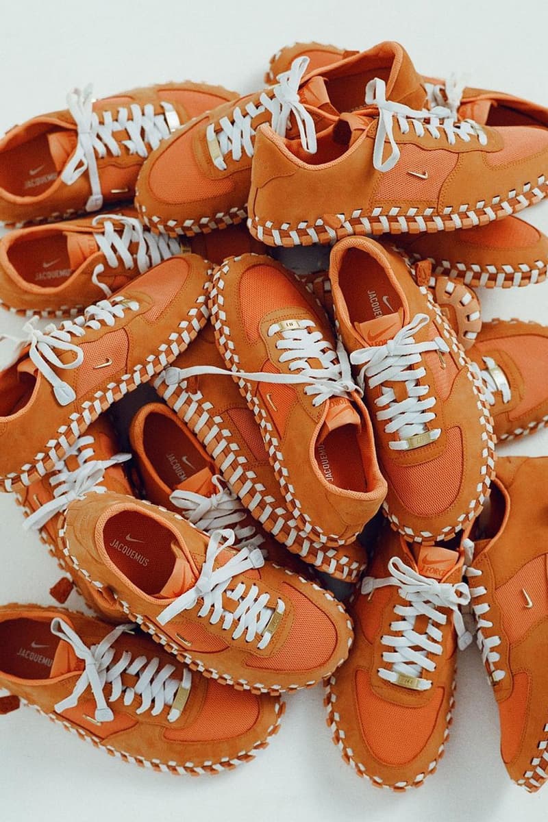 ジャックムス x ナイキのJ Force 1 から新たにオレンジカラーが登場 jacquemus nike j force 1 orange color collabo apparel release info