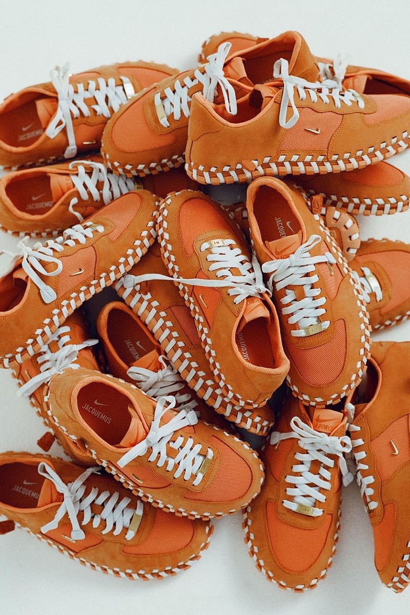 ジャックムス x ナイキのJ Force 1 から新たにオレンジカラーが登場 jacquemus nike j force 1 orange color collabo apparel release info