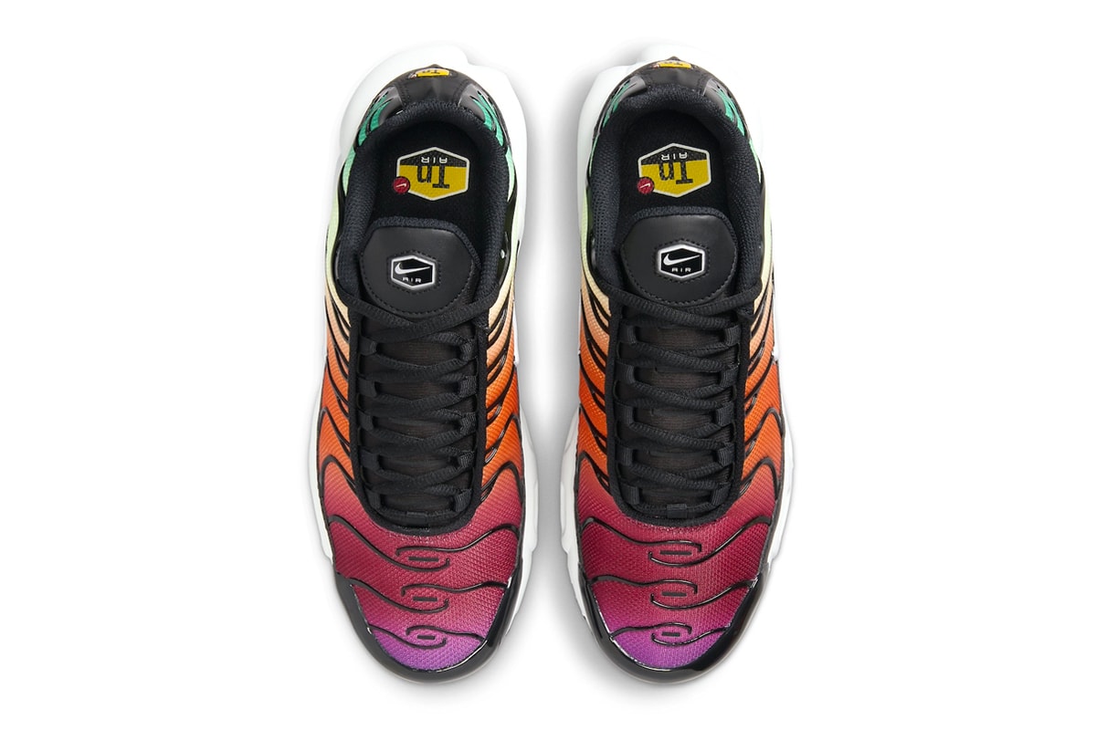 ナイキ エアマックス プラスから“虹”を連想させるカラーリングの新作が登場 Official Look at the Nike Air Max Plus "Rainbow" DZ3670-001 spring 2024 functional technical sneaker shoes swoosh