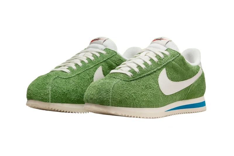 ナイキから芝生のようなシャギースエードを用いた新作コルテッツが登場　Nike Textured Suede Cortez Grass Green Shade color release details price team red women's shoe trainer photos preview