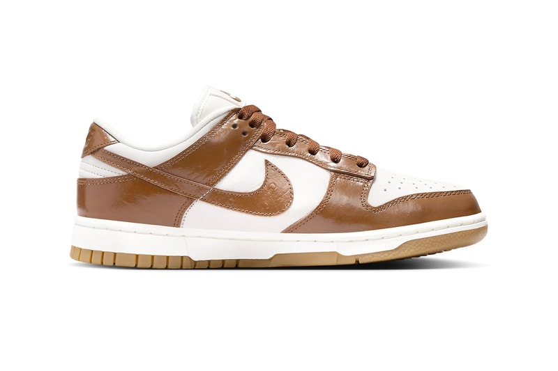 ナイキからグレーズドドーナツのような艶が目を惹くダンクロー“ブラウンオーストリッチ”が登場 Nike Dunk Low LX WMNS Brown Ostritch FJ2260-001 Release Info