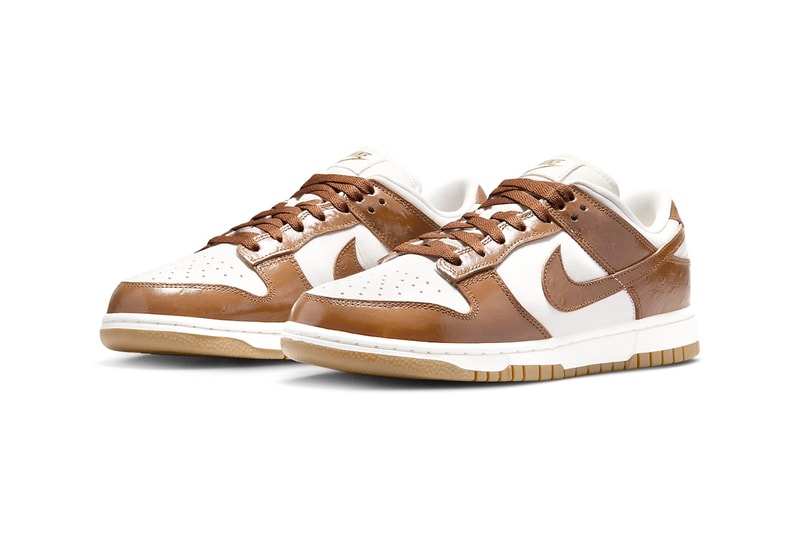 ナイキからグレーズドドーナツのような艶が目を惹くダンクロー“ブラウンオーストリッチ”が登場 Nike Dunk Low LX WMNS Brown Ostritch FJ2260-001 Release Info
