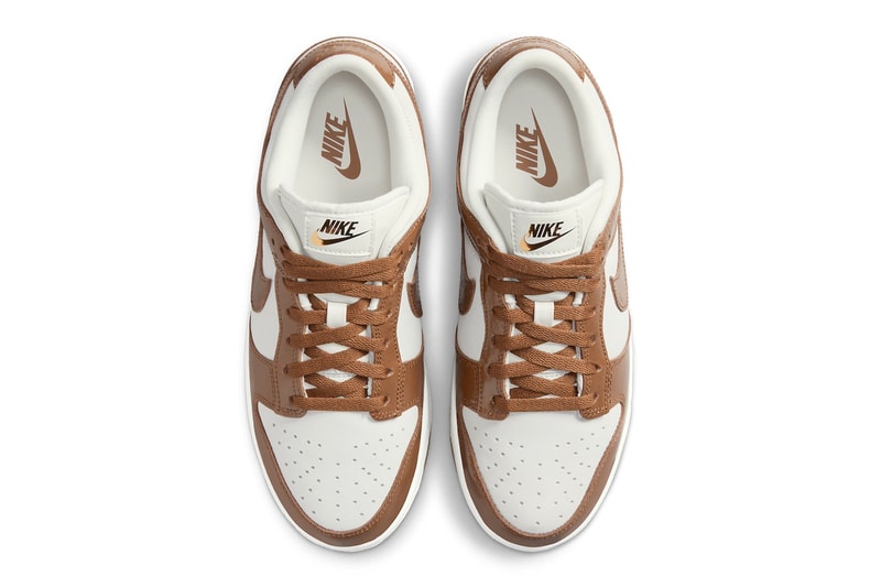 ナイキからグレーズドドーナツのような艶が目を惹くダンクロー“ブラウンオーストリッチ”が登場 Nike Dunk Low LX WMNS Brown Ostritch FJ2260-001 Release Info