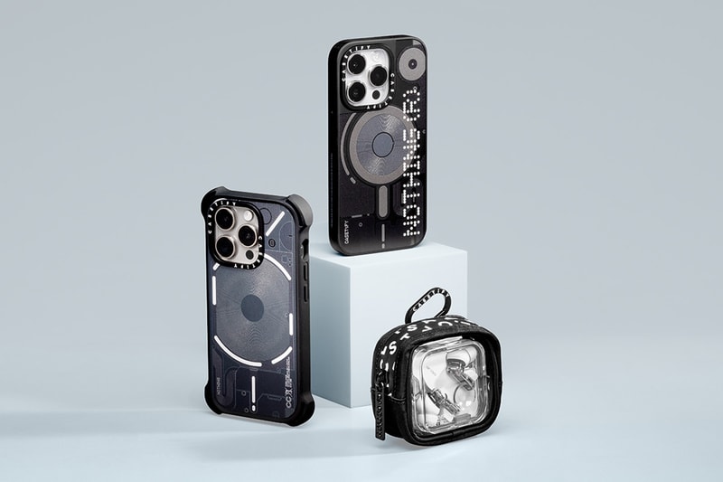 英 ナッシング xケースティファイによるコラボ iPhone ケースが発売 Nothing CASETiFY  iPhone 14 15 Case Collaboration partnership photos launch reveal prices ear 2 buds carrying pouch website