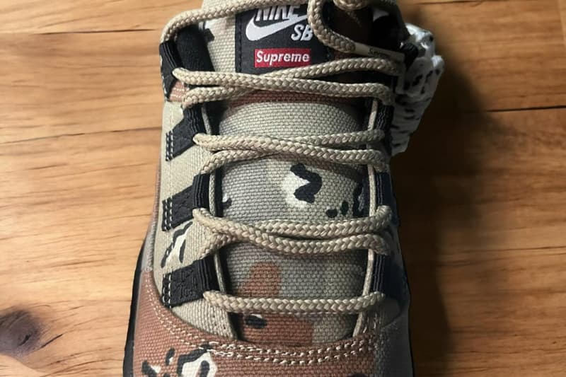 シュプリームxナイキSBによる次期コラボエアダーウィンローにカモ柄が登場か Supreme Nike SB Air Darwin Low Camo Release Info date store list buying guide photos price