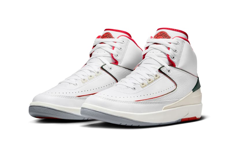 エアジョーダン2からイタリア国旗に着想した新色“オリジンズ”が登場 Air Jordan 2 White Fire Red DR8884-101 Release Date info store list buying guide photos price origins