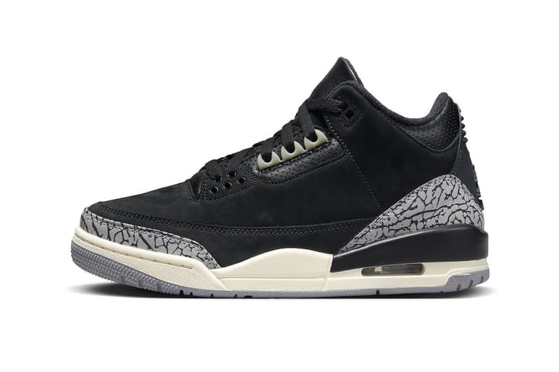 エアジョーダン 3 の新色 “オフ ノワール” の国内発売情報が解禁 Air Jordan 3 "Off Noir" Is Slated to Release This Month CK9246-001 Off Noir/Black-Coconut Milk-Cement Grey michael jordan brand swoosh jumpman nike