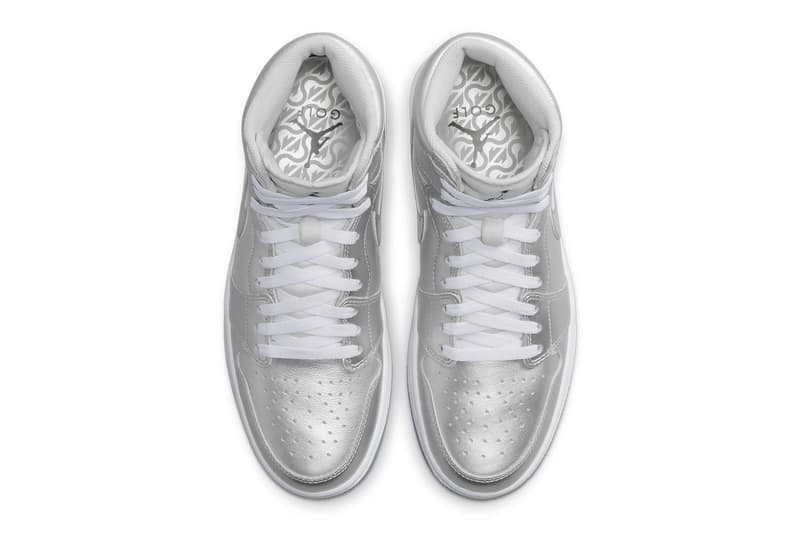 ジョーダン ブランドからシルバーを纏ったギフトギビングパックがゴルフ仕様で登場 air jordan golf gift giving pack 1 high low 6 metallic silver 23 photon dust white