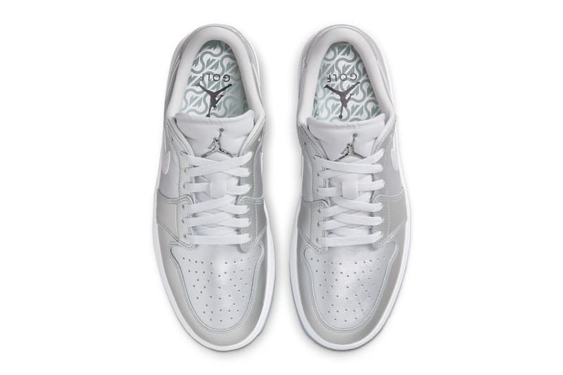 ジョーダン ブランドからシルバーを纏ったギフトギビングパックがゴルフ仕様で登場 air jordan golf gift giving pack 1 high low 6 metallic silver 23 photon dust white