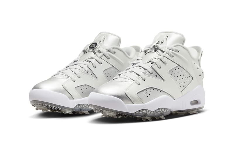 ジョーダン ブランドからシルバーを纏ったギフトギビングパックがゴルフ仕様で登場 air jordan golf gift giving pack 1 high low 6 metallic silver 23 photon dust white