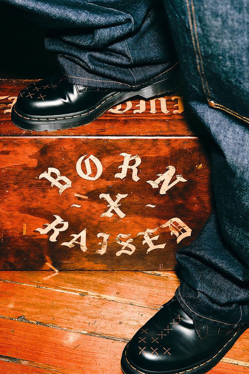 ボーン x レイズド から ドクターマーチンとのコラボ3ホールシューズが登場 Born X Raised + Dr. Martens “The Web” 1461 Oxford release info