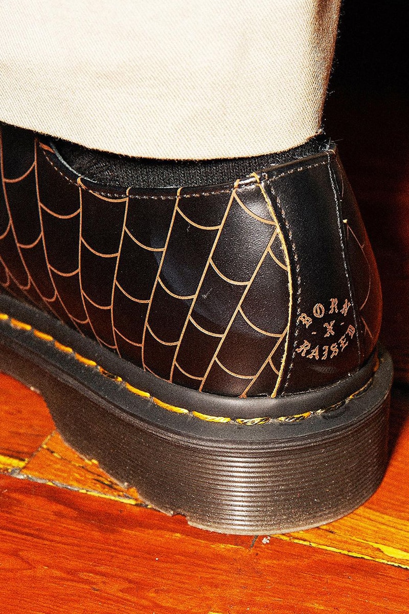 ボーン x レイズド から ドクターマーチンとのコラボ3ホールシューズが登場 Born X Raised + Dr. Martens “The Web” 1461 Oxford release info