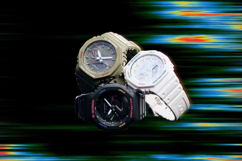 Gショックが 2100 シリーズの最新作となるポップなデザインのマルチカラーアクセンツをリリース G-SHOCK GA-B2100 Analog-Digital Watches Shock-Resistant Carbon Core Guard GA-B2100FC-7A GA-B2100FC-1A GA-B2100FC-3A