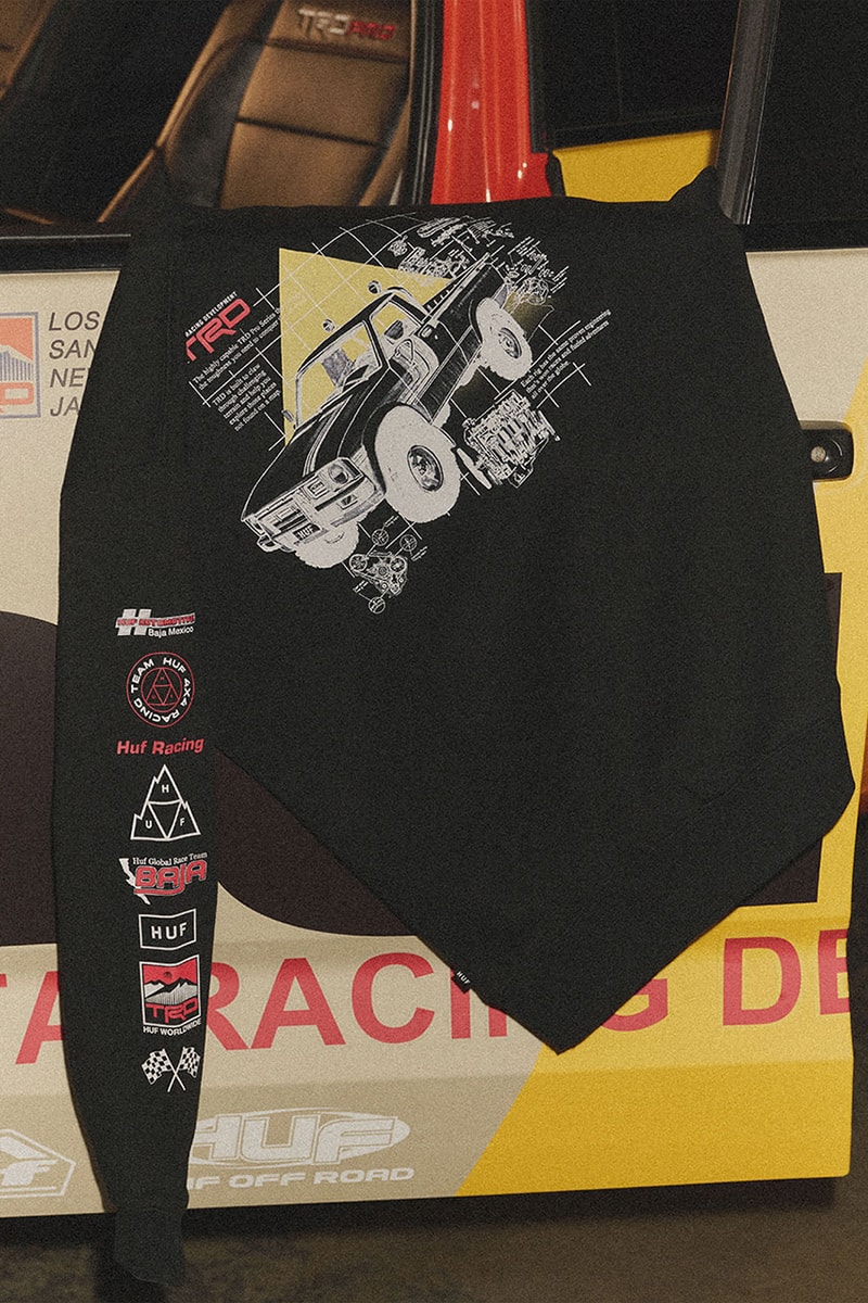 ハフとトヨタ・レーシング・デベロップメンから初のコラボコレクションが登場 HUF x Toyota Racing Development Collection Release Info